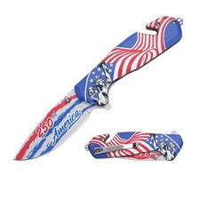 MTech A/O 250 USA Anniversary Knife Aluminum Handle Stainless Blade MTA2070F250 picture