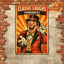 Benny Hill Tribute To Comedy Vintage Metal Wall Art Sign 8x12 picture