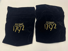 1792 full proof drawstring bourbon bottle bag lot 2 velour like picture