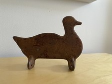 Antique Vintage Carnival Boardwalk Shooting Gallery Cast Iron Duck Target picture