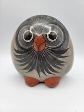 VTG Tonala Pottery Owl Mexican Folk Art Earthenware Stoneware Sculpture Rare 5