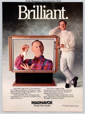 Magnavox Big Screen Television Theater Display Vintage 1989 Advertisement picture