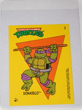 1989 TOPPS TEENAGE MUTANT NINJA TURTLES DONATELLO STICKER #3 picture