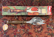 Vintage WMF  Burgund Tafelrunde Tasting Spoon Wooden Handle NIB 9” MCM picture