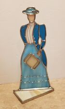 Early American Stained Glass Lady By New England Rustic- 8