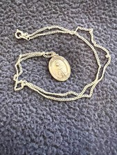BLISS Sterling Silver St. Anastasia Religious Medal on Non-Sterling Chain   picture