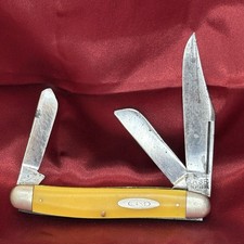 Vintage Case Tested XX Pocket Knife Yellow 3347 Premium Stockman 1920-40 picture