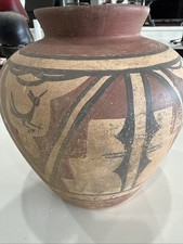 Vintage Mexican Mata Ortiz Polychrome Pottery Vase Signed From 1957 10” picture