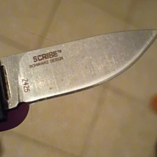 CRKT Scribe Pocketknife Drop Point Plain Edge SS Blade Liner Lock Black Clip picture