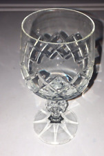 6 New Vintage Bristol Fine Crystal Stemware 8oz wine glasses Bohemia Czechoslova picture