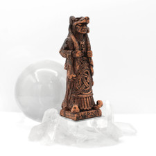Skadi Figurine - Norse Goddess Statue - Viking Home Altar Decor - Wood Finish picture