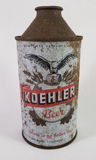 Vintage Koehler’s Beer Cone Top Can Erie Pa Rare Breweriana Collectible picture