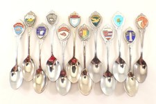 Collector Souvenir Spoons Various Lot of 12 States w Emblem Small 3 ¼” Vintage picture