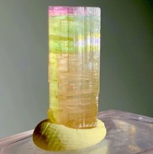 Rarest Orange Purple Cap Tourmaline Crystal Natural Raw Rough Specimen Untreated picture