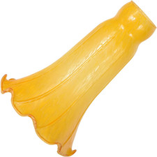 LS97 Lily Flower Blown Glass Lamp Shade Replacement Yellow picture