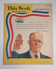 This Week Magazine Minneapolis Sunday Tribune 1/20/57 Dwight D. Eisenhower picture
