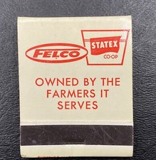 Felco Statex Co-Op Fort Dodge Iowa Full Unstruck Vintage Matchbook  Farm AG Z picture