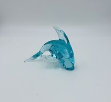 Vintage Murano Sculpture Blue Dolphin. Made In Italy picture