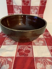 Small Brown Crockery Farmhouse Bowl picture