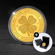 Golden Lucky Clover 999.9 Fine Gold Coin (24K) 0.2g K-Gold picture