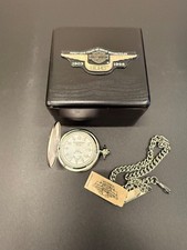 Harley-Davidson 95th Anniversary Pocket Watch 1903-1998 Silver Tone Collectible picture