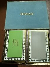 Vintage Tiffany & Co Playing Cards. Velvet Box. Double Deck Bridge. Monogrammed. picture