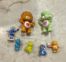 Vintage Care Bears PVC Figure Lot Professor Cold Heart Bears Cousins 1980s picture