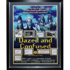 Dazed and Confused Full-Size Movie Poster Deluxe Framed with All Cast Autographs picture