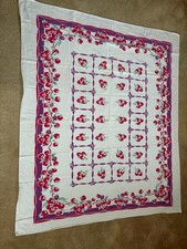 Vintage Strawberry Printed Tablecloth 52x60 ~Good Condition picture