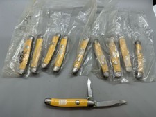 LOT Of 10 VINTAGE IMPERIAL PROVIDENCE RHODE ISLAND 2 BLADE YELLOW POCKET KNIFE picture
