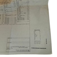Ford VTG 1984 Grand Marquis Electrical Systems Manual Index White Sz 11x8.5 picture