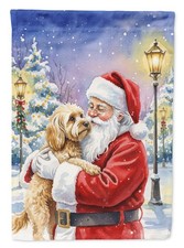 Caroline's Treasures Cockapoo with Santa Claus Garden Flag FNT1025GF picture