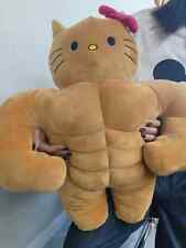 40cm Buff hello kitty | Sanrio Kawaii Muscle Plush Funny Doll picture