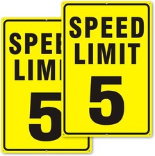 Speed Limit Sign, 5 MPH 18 x 12 inches, 5 Sign picture