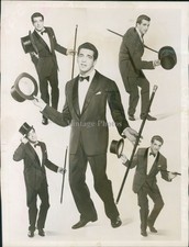 1959 Frankie Vaughan British Variety Artist Top Hat Tv Vintage Press Photo 7x9 picture