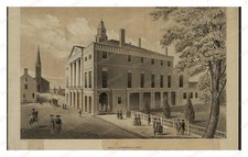 New York Wall Street Federal Hall Standard Postcard COPY RPPC picture