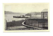 Early Photo Postcard West Garrison Docks Fort McDowell San Francisco CA picture