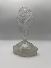 C.I.O. Czech Art Glass Perfume Bottle Three Graces Nude Stopper Handmade picture