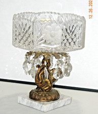 Vintage Cut Crystal bowl with Marble base West Germany picture