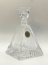 Vintage RCR Royal Crystal Rock 24% Lead Crystal Decanter w/ Stopper Italy picture