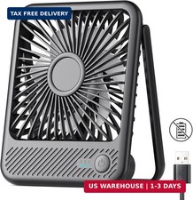 USB Desk Fan, Strong Wind Ultra Quiet Small Personal Fan with 180° Tilt F picture