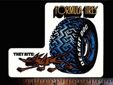 FORMULA Desert Dog Tires - Original Vintage 1960's 70's Racing Decal/Sticker picture