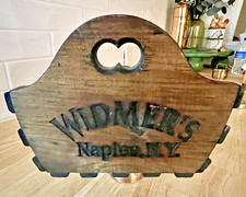 Vintage Widmer's Wine Cellars Wood Slat Basket Naples NY Rustic Home Decor 7x18