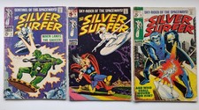 Silver Surfer 4 , 2 & 5 Lot Huge Key Thor Cover 1968 - 1969 Silver Age Marvel picture