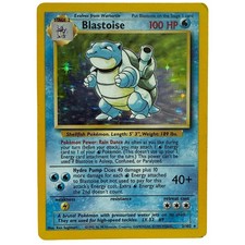 Pokémon TCG Blastoise 2/102 Base Set Unlimited 1999 Holo Foil Rare Card LP- picture