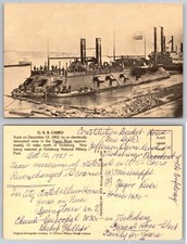 U.S.S. Cairo Vicksburg Mississippi Civil War Ironclad Restoration Postcard picture