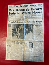 The Detroit News Saturday Edition: Mrs. Kennedy Escorts Body to White House picture
