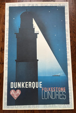Dunkerque Folkestone Londres Vintage Art Deco Litho Cassandre Adolphe Mouron picture
