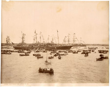 Italy, Genoa, Genoa, September 8, 1892, Arrivo del Re Vintage Albumen Print  picture