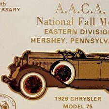 1983 Antique Automobile Club Car Show AACA 1929 Chrysler Model 75 Hershey Plaque picture